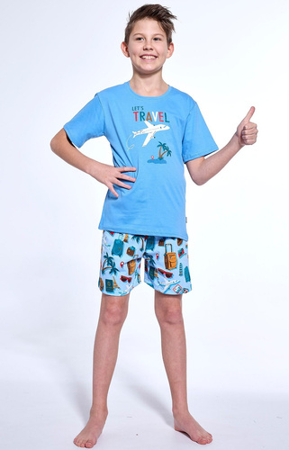 790/121 Travel 3 Cornette pijamale băieți albastru