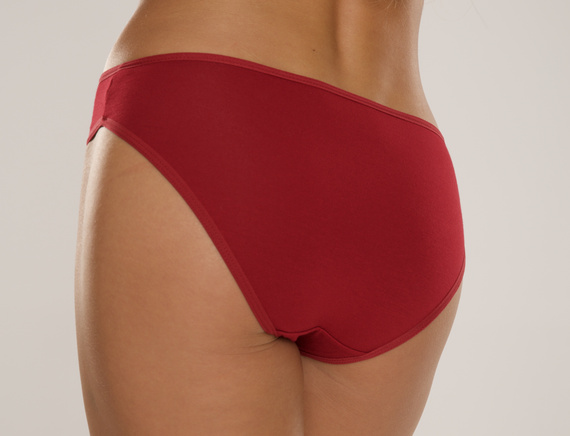 004 Limited Chiloți pentru femei De Lafense - clasic, talie joasă, viscoză - burgundy