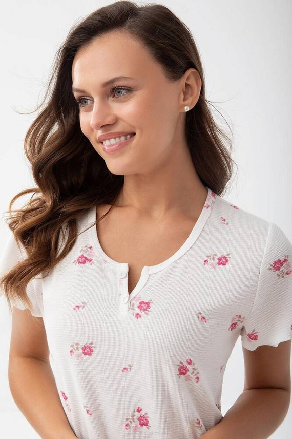 186 Camasa de noapte Luna - ecru-amarant