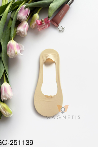 Șosete invizibile balerini Magnetis GC-251139 bumbac silicon beige