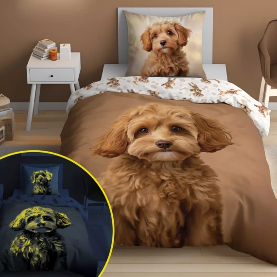 5421 O lenjerie de pat din bumbac Rudy Piesek care strălucește în întuneric Detexpol