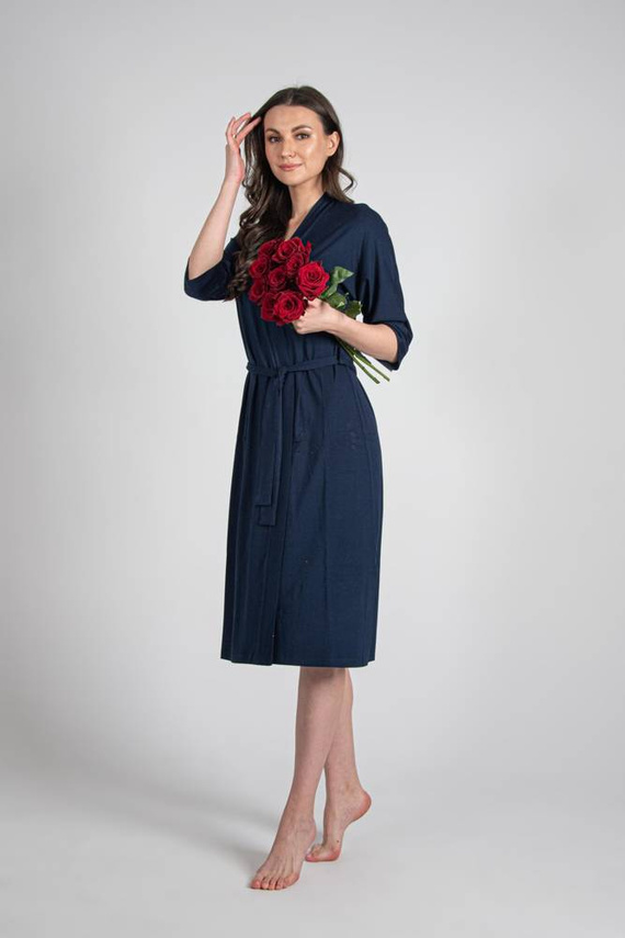 942 Visa Halat lung De Lafense - albastru marin