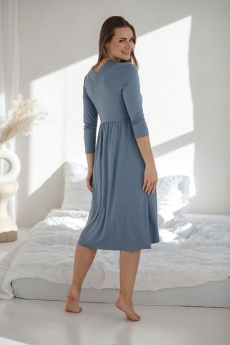 Cămașă de noapte pentru gravide și alăptare Star Light din bambus – elegantă, respirabilă, ideală pentru maternitate