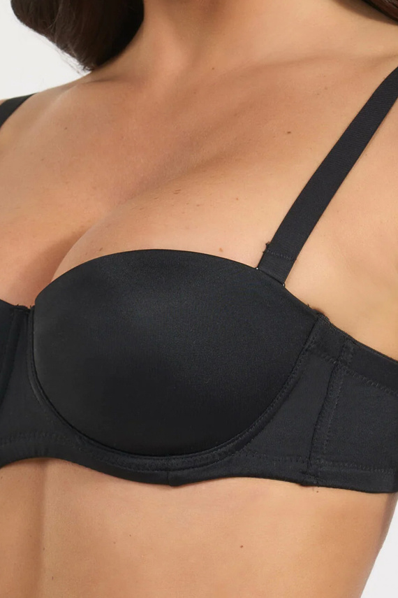 391 Sutien bandeau Nero Selene, cu armătură, bretele detașabile