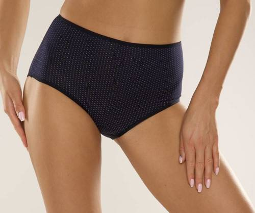 018 Sara De lafense chiloți cu talie înaltă - albastru marin cu buline