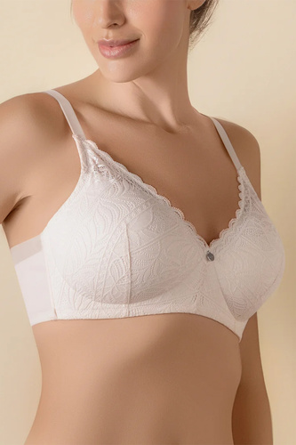 Selene Mireia sutien push-up fără armătură confort și dantelă roz rose