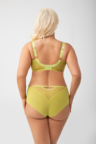 K 497/2 Paradise Gorsenia slip de bikini verde lime cu broderie, lenjerie elegantă