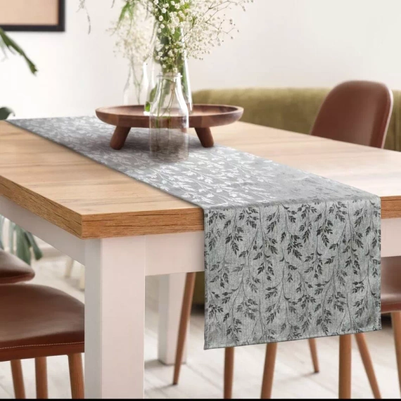 Feta de masa Simona frunze cu imprimeu Eurocortain lucios, argintiu