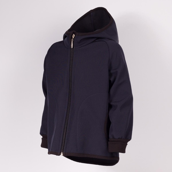 229004 Nicol Geacă softshell băieți cu polar, glugă, reflectorizantă - bleumarin