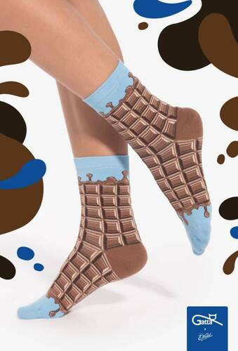 U04.WED Șosete unisex Gatta Wedel - milky choco 02/13E