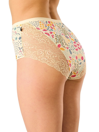 LPF 570 chiloți damă maxi bikini din bumbac cu dantelă – set 2 bucăți