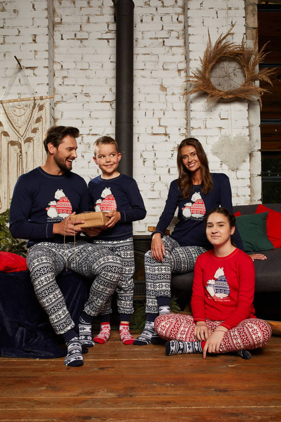 Arktyka Pijama pentru copii Italian Fashion - roșu/print