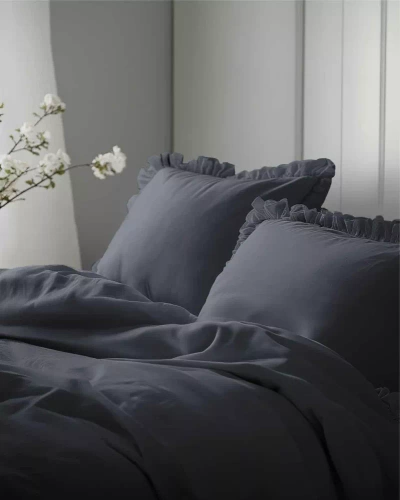 Pure 23 Lenjerie de pat din bumbac monocolor Detexpol grafit