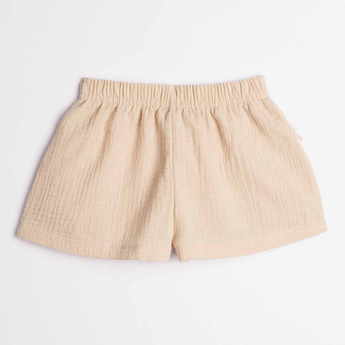 Pantaloni scurți pentru fete Nicol 224317 mușelin 100% bumbac vară-bej