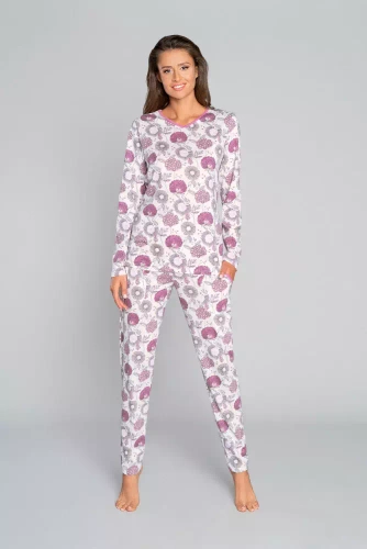 Pijama de damă cu mânecă lungă, pantaloni Lobelia Italian Fashion -