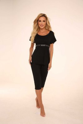 448 Julie Pijama 3/4 pentru femei - negru