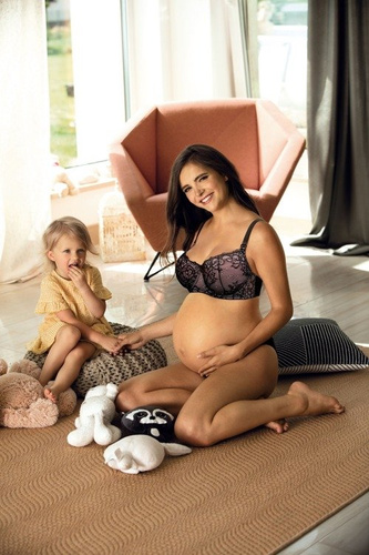 3050 Sutien de alăptare cu umplutură Lupoline - negru