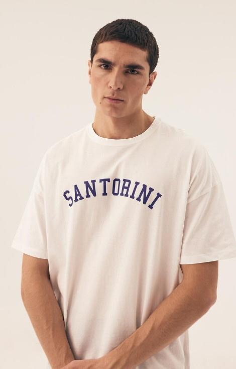 43173 Pijamale Santorini pentru bărbați Core Henderson - alb
