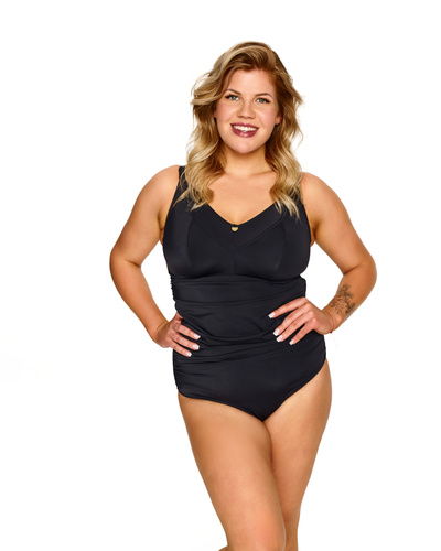 Costum de baie întreg Lupoline Zenith negru soft fără sârmă