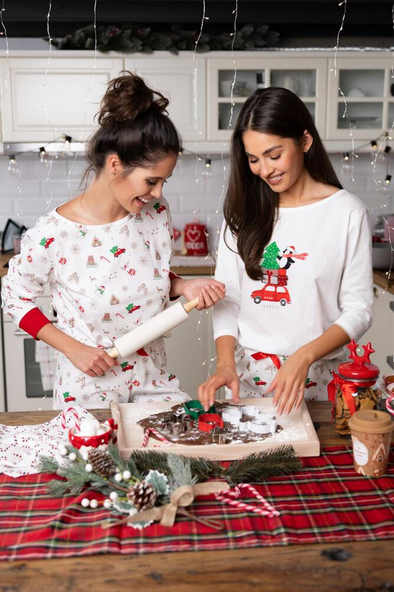 Pijama pentru femei Samantha Sensis -ecru