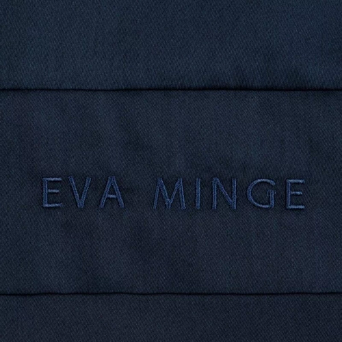 1F Elegant Lenjerie de pat din satin Eva Minge Europerdele bleumarin | Macosatin 100% bumbac