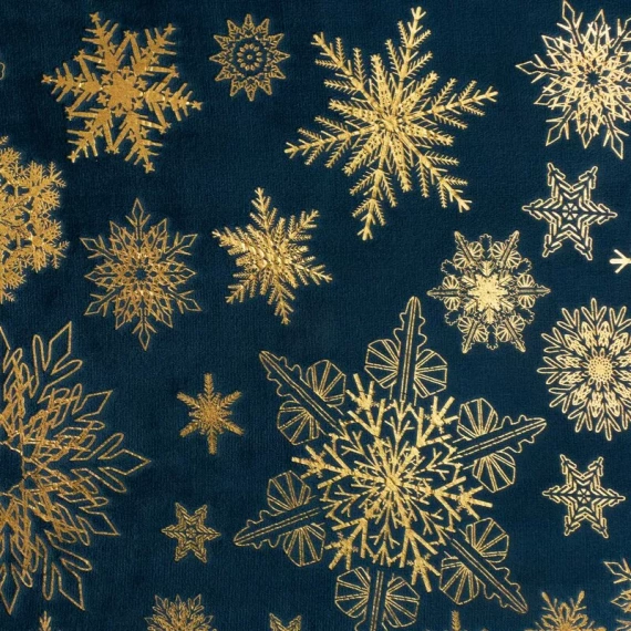 Pătură de Crăciun Joy 3 cu stele Eurofirany, bleumarin