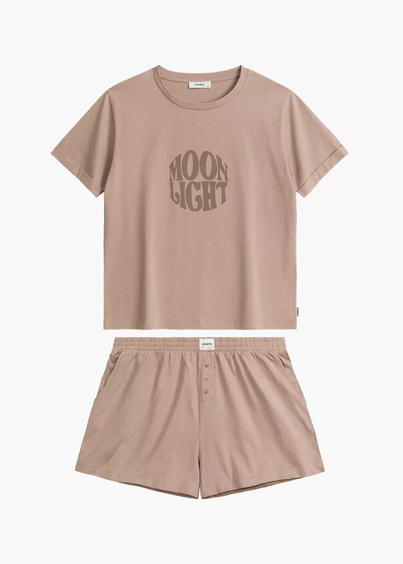 NLP-487 Pijamale Atlantic pentru damă - bej