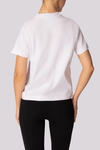 Tricou dama Boxy Base Mona alb