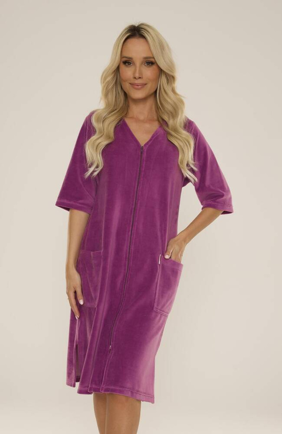 431 Velour Forex Rochie de toaletă pentru femei - Plum