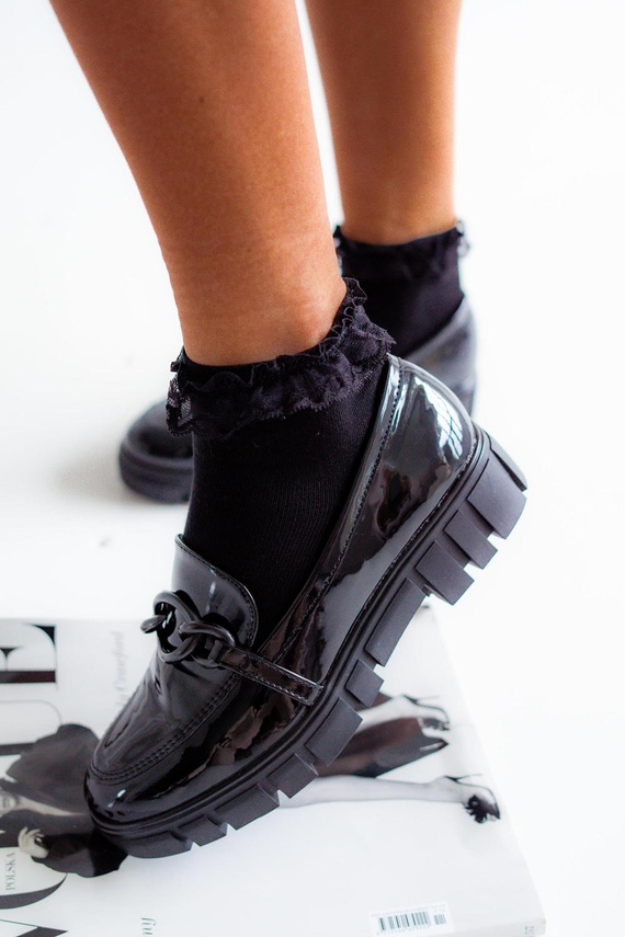 0897 Ciorapi dama Milena cu dantela - negri