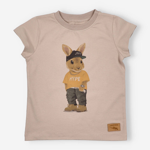 KAR-2004/BEZ Tricou pentru baieti Lagarto Verde bej