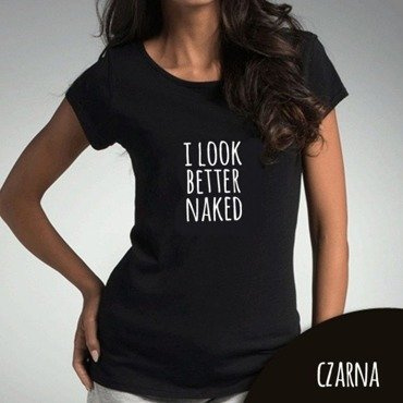 Bluzka damska "Better naked" Moocha czarny