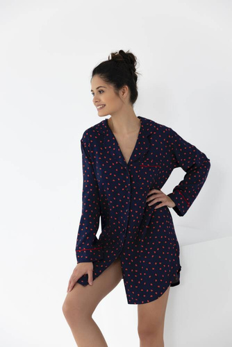 Cămașă de noapte Sophia Sensis cu nasturi - Bleumarin