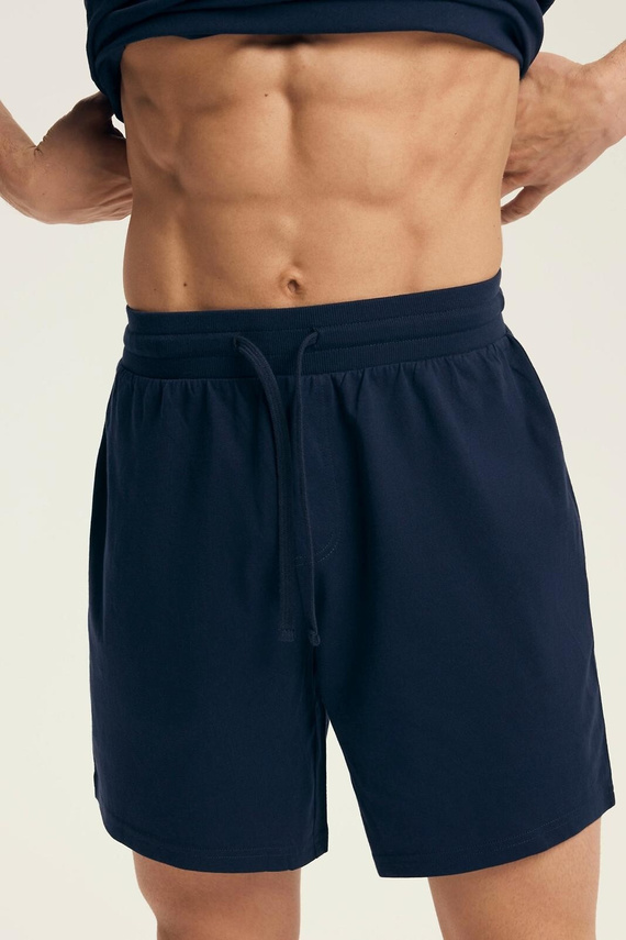 Pijamale bărbătești Core 43462 Legend Henderson, bleumarin, bumbac, mânecă scurtă, ambalate în cutie