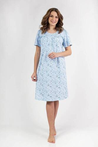014 Cămașă de noapte Regina - albastră