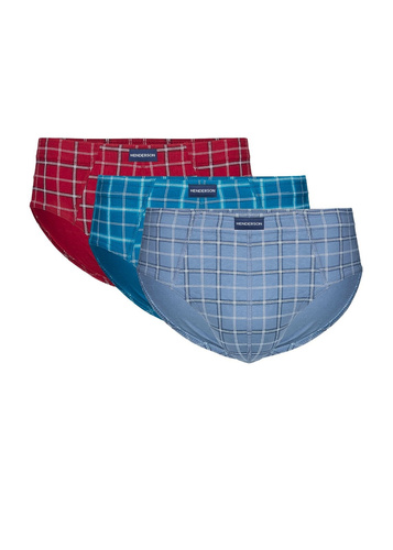 Slipi bărbați Henderson 1446 K703, set 3 bucăți, 100% bumbac, jeans gri bordo