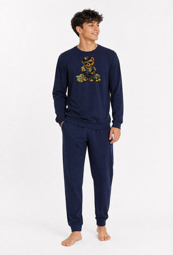 Cornette F&Y 998/60 Gangsta Pijamale pentru tineret 100% bumbac bleumarin