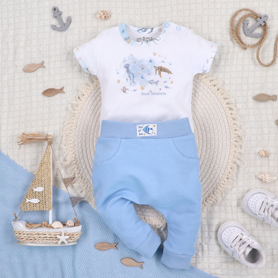 ABN-5455 Tricou pentru bebeluși Sea Of Joy Nini – bumbac organic, pentru băiat