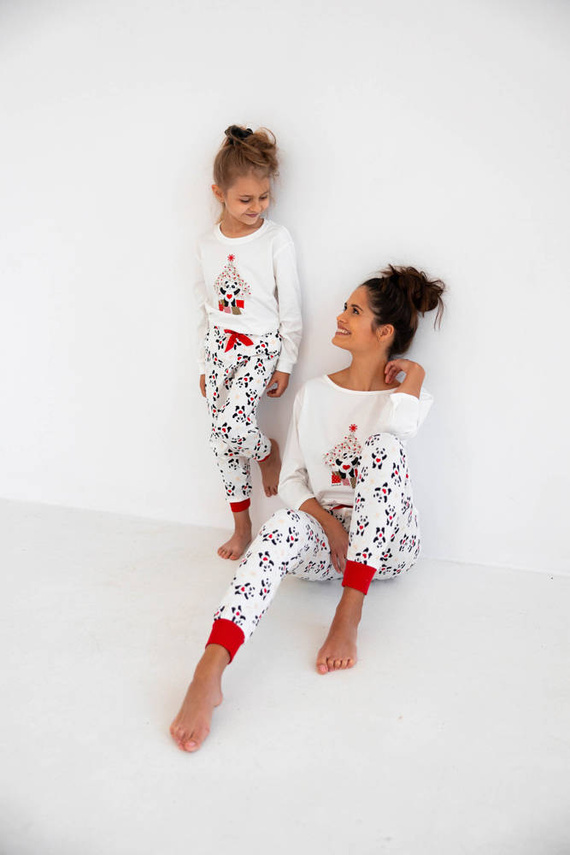 Pijamale pentru femei Panda 3/4 Sensis -ecru