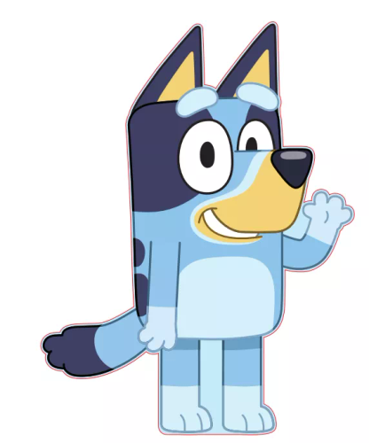 Bluey Dog ​​Pillow 33x25 albastru jucărie de pluș Jerry Fabrics albastru