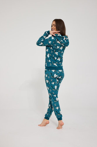 Cornette Betty 355/512 pijama damă 3 piese 100% bumbac marine