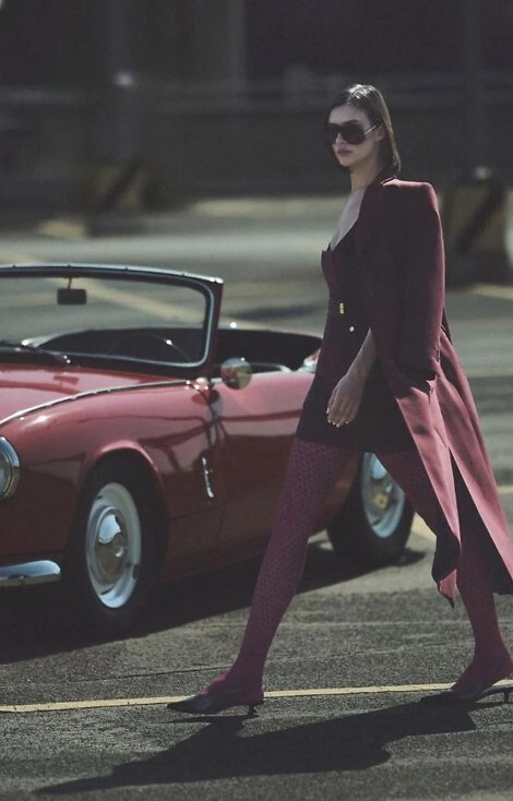 1233 Cherie Gabriella Colanți 60 de denari burgundă – model inimă, 3D