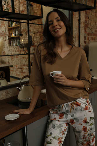 86666 Marcella Bluză pijama Seagull bej