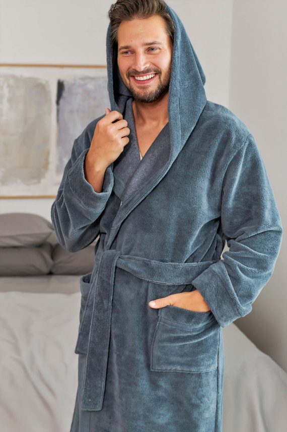 7135 Halat de baie unisex din bambus Doctor Nap - gri