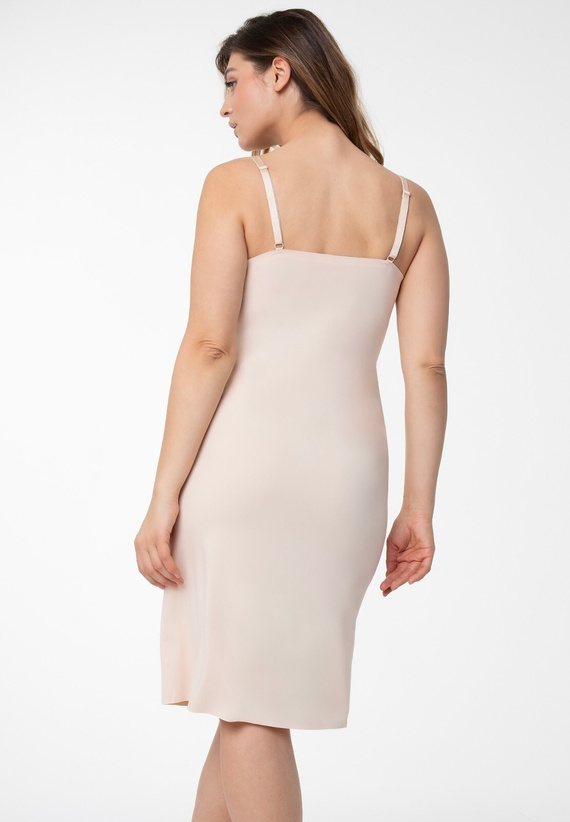 Soft & Smooth Julimex Jupon lung, bej - fără cusături, confortabil, invizibil sub haine