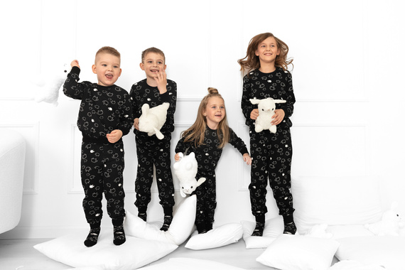 Pijama pentru copii Wito - MEGA SOFT bumbac, piele de oaie, mânecă lungă și pantaloni Italian Fashion 