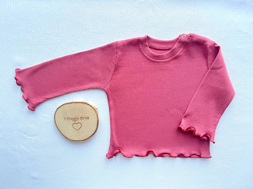 BI004 Bluză fetiță cu mânecă lungă Mamatti - roz