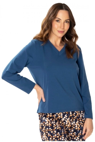 86673 Bluză pijama blugi Lucy Seagull