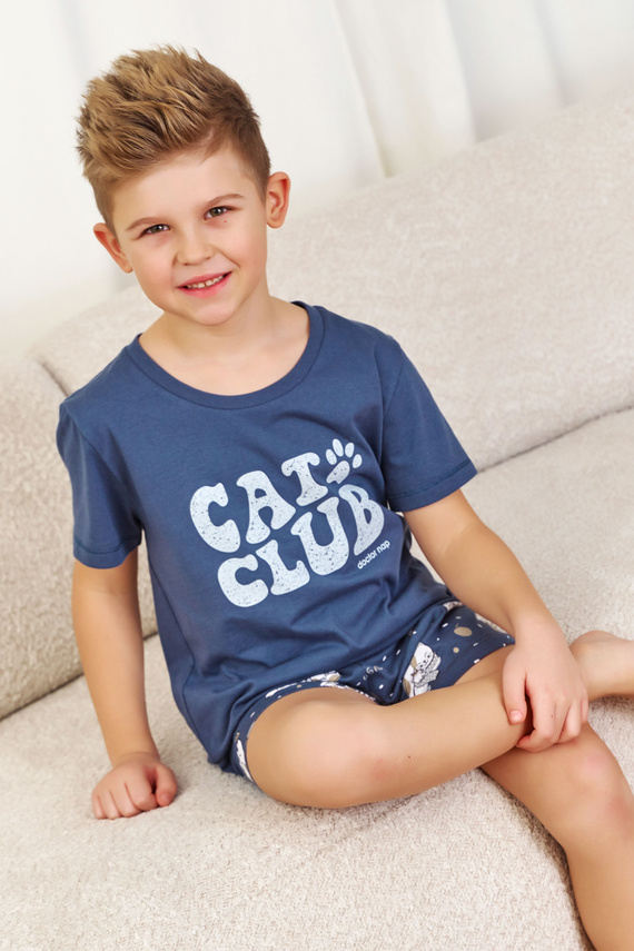 7205 "Cat club" Pijamale pentru copii unisex Doctor Nap - albastru intens