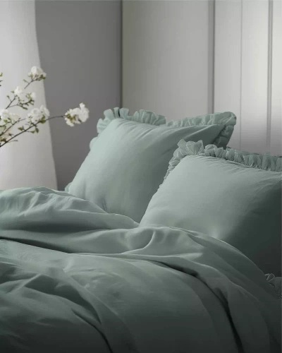 Pure 23 Lenjerie de pat din bumbac monocolor Detexpol mint